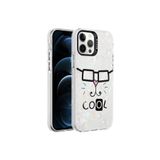 PSR aksesuar Beyaz Mermer Desenli Zore Marbello Kılıf-Beyaz iPhone 12 Pro ile uyumlu