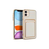 PSR aksesuar Beyaz Zore Bark Kartlıklı Kılıf-Beyaz iPhone 11 ile uyumlu