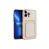PSR aksesuar Beyaz Zore Bark Kartlıklı Kılıf-Beyaz iPhone 12 Pro Max ile uyumlu