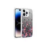 PSR aksesuar Çiçek Desenli Zore Silver Sert Kılıf-Çiçek iPhone 14 Pro Max ile uyumlu