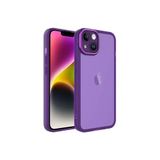 PSR aksesuar Derin Mor Kamera Korumalı Transparan Post Kılıf-Derin Mor iPhone 13 ile uyumlu