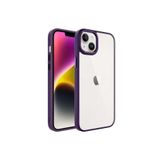 PSR aksesuar Derin Mor Zore Krom Kılıf-Derin Mor iPhone 14 Plus ile uyumlu
