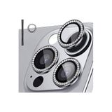 PSR aksesuar Diamond Siyah 9H Temperli Cam Kamera Lens Koruyucu iPhone 15 Pro Max ile uyumlu