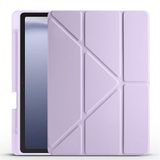 PSR Aksesuar Galaxy Tab Serisi Tri Folding Kalem Bölmeli Standlı Kılıf – 4 Farklı Stand Açısı (Lila, Galaxy Tab S9 Plus)