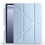 PSR Aksesuar Galaxy Tab Serisi Tri Folding Kalem Bölmeli Standlı Kılıf – 4 Farklı Stand Açısı (Mavi, Galaxy Tab S9)