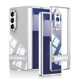 PSR Aksesuar Galaxy Z Serisi Kılıf - Kamera Korumalı Şeffaf Lego Standlı Kapak | Parlak Kenarlı | Darbeye Dayanıklı | Ultra İnce ve Sağlıklı (Gümüş, Galaxy Z Fold 7)