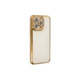 PSR aksesuar Gold Joke Taşlı Silikon Telefon Kılıfı iPhone 14 Pro ile uyumlu