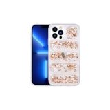 PSR aksesuar Gold Kamera Korumalı Simli Airbag'li Zore Dalga Kılıf-Gold iPhone 13 Pro Max ile uyumlu