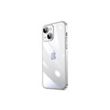 PSR aksesuar Gümüş Sert PC Renkli Çerçeveli Zore Riksos Kılıf-Gümüş iPhone 14 Plus ile uyumlu