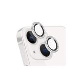 PSR aksesuar Gümüş Taşlı Kamera Koruyucu Lens iPhone 14 Plus ile uyumlu