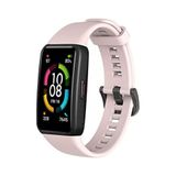 PSR Aksesuar Huawei Band 6 Uyumlu Kordon – Ayarlanabilir Silikon Kayış, Smart Watch Kordon, Akıllı Saat Kayışı - KRD-47 (Pudra)
