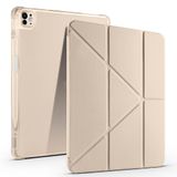 PSR Aksesuar iPad Pro 13 2025 M5 Tri Folding Kalem Bölmeli Standlı Kılıf – 4 Farklı Stand Açısı, Maksimum Koruma, Şık & Dayanıklı Tasarım (Gold)