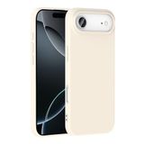 PSR Aksesuar iPhone 17 Air Mara Lansman Kapak – Ultra Koruma Kadife İç Dokulu Yumuşak Silikon Kılıf (Krem, iPhone 17 Air)