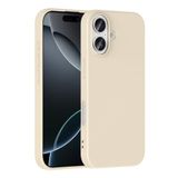 PSR Aksesuar iPhone 17 Mara Lansman Kapak – Ultra Koruma Kadife İç Dokulu Yumuşak Silikon Kılıf (Krem, iPhone 17)