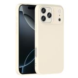 PSR Aksesuar iPhone 17 Pro Mara Lansman Kapak – Ultra Koruma Kadife İç Dokulu Yumuşak Silikon Kılıf (Krem, iPhone 17 Pro)