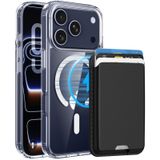 PSR Aksesuar iPhone 17 Pro Uyumlu M-Safe Kablosuz Şarj Destekli Mat Kılıf + MagSafe Kartlıklı Cüzdan - Tam Koruma Seti (Şeffaf-Siyah, iPhone 17 Pro)