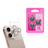 PSR Aksesuar iPhone Serisi CL-06 Kamera Lens Koruyucu – Renkli Taşlı Tasarım, Temperli Cam, Kırılma Önleyici, Toz ve Sıvı Koruması, Yüksek Çözünürlük (Desert Titanyum, iPhone 16 Pro Max)