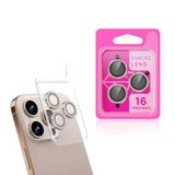 PSR Aksesuar iPhone Serisi CL-06 Kamera Lens Koruyucu – Renkli Taşlı Tasarım, Temperli Cam, Kırılma Önleyici, Toz ve Sıvı Koruması, Yüksek Çözünürlük (Desert Titanyum, iPhone 16 Pro)