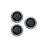 PSR Aksesuar iPhone Serisi CL-06 Kamera Lens Koruyucu – Renkli Taşlı Tasarım, Temperli Cam, Kırılma Önleyici, Toz ve Sıvı Koruması, Yüksek Çözünürlük (Midnight, iPhone 15 Pro Max)