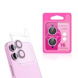 PSR Aksesuar iPhone Serisi CL-06 Kamera Lens Koruyucu – Renkli Taşlı Tasarım, Temperli Cam, Kırılma Önleyici, Toz ve Sıvı Koruması, Yüksek Çözünürlük (Pembe, iPhone 16)