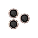 PSR Aksesuar iPhone Serisi CL-06 Kamera Lens Koruyucu – Renkli Taşlı Tasarım, Temperli Cam, Kırılma Önleyici, Toz ve Sıvı Koruması, Yüksek Çözünürlük (Rose Gold, iPhone 14 Pro Max)
