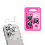 PSR Aksesuar iPhone Serisi CL-06 Kamera Lens Koruyucu – Renkli Taşlı Tasarım, Temperli Cam, Kırılma Önleyici, Toz ve Sıvı Koruması, Yüksek Çözünürlük (Titanyum Gri, iPhone 16 Pro)