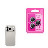 PSR Aksesuar iPhone Serisi CL-06 Kamera Lens Koruyucu – Renkli Taşlı Tasarım, Temperli Cam, Kırılma Önleyici, Toz ve Sıvı Koruması, Yüksek Çözünürlük (Titanyum Gri, iPhone 17 Pro Max)