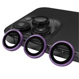 PSR Aksesuar iPhone Serisi CL-07 Kamera Lens Koruyucu – Temperli Cam, Kırılma Önleyici, Toz ve Sıvı Koruması, Yüksek Çözünürlük, Parmak İzi Bırakmaz (Derin Mor, iPhone 14 Pro Max)