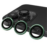 PSR Aksesuar iPhone Serisi CL-07 Kamera Lens Koruyucu – Temperli Cam, Kırılma Önleyici, Toz ve Sıvı Koruması, Yüksek Çözünürlük, Parmak İzi Bırakmaz (Koyu Yeşil, iPhone 14 Pro Max)