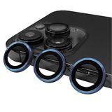 PSR Aksesuar iPhone Serisi CL-07 Kamera Lens Koruyucu – Temperli Cam, Kırılma Önleyici, Toz ve Sıvı Koruması, Yüksek Çözünürlük, Parmak İzi Bırakmaz (Lacivert, iPhone 14 Pro)