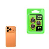 PSR Aksesuar iPhone Serisi CL-07 Kamera Lens Koruyucu – Temperli Cam, Kırılma Önleyici, Toz ve Sıvı Koruması, Yüksek Çözünürlük, Parmak İzi Bırakmaz (Turuncu, iPhone 17 Pro Max)
