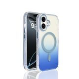 PSR Aksesuar iPhone Serisi Kılıf – M-Safe Uyumlu TorosTransparan Renk Geçişli Kapak | Manyetik Şarj Destekli | TPU Kenarlı | Şeffaf Premium Telefon Kılıfı (Mavi, iPhone 17)