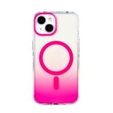 PSR Aksesuar iPhone Serisi Kılıf – M-Safe Uyumlu TorosTransparan Renk Geçişli Kapak | Manyetik Şarj Destekli | TPU Kenarlı | Şeffaf Premium Telefon Kılıfı (Rose Pembe, iPhone 14)