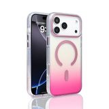 PSR Aksesuar iPhone Serisi Kılıf – M-Safe Uyumlu TorosTransparan Renk Geçişli Kapak | Manyetik Şarj Destekli | TPU Kenarlı | Şeffaf Premium Telefon Kılıfı (Rose Pembe, iPhone 17 Pro Max)