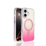 PSR Aksesuar iPhone Serisi Kılıf – M-Safe Uyumlu TorosTransparan Renk Geçişli Kapak | Manyetik Şarj Destekli | TPU Kenarlı | Şeffaf Premium Telefon Kılıfı (Rose Pembe, iPhone 17)