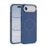 PSR Aksesuar iPhone Serisi M-Safe Şarj Özellikli Edi Silikon Kapak - Metal Kamera Çerçeveli | Yumuşak Dokulu Telefon Kılıfı (Lacivert, iPhone 17 Air)