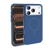 PSR Aksesuar iPhone Serisi M-Safe Şarj Özellikli Edi Silikon Kapak - Metal Kamera Çerçeveli | Yumuşak Dokulu Telefon Kılıfı (Lacivert, iPhone 17 Pro Max)