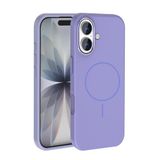 PSR Aksesuar iPhone Serisi M-Safe Şarj Özellikli Edi Silikon Kapak - Metal Kamera Çerçeveli | Yumuşak Dokulu Telefon Kılıfı (Lila, iPhone 17)