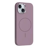 PSR Aksesuar iPhone Serisi M-Safe Şarj Özellikli Silikon Kapak - Metal Kamera Çerçeveli | Yumuşak Dokulu Telefon Kılıfı (Mor, iPhone 14)