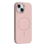 PSR Aksesuar iPhone Serisi M-Safe Şarj Özellikli Silikon Kapak - Metal Kamera Çerçeveli | Yumuşak Dokulu Telefon Kılıfı (Rose Gold, iPhone 14)