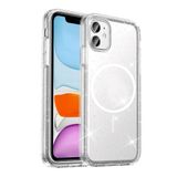 PSR Aksesuar iPhone Serisi M-Safe Şarj Özellikli Telefon Kılıfı - Şeffaf Parlayan Simli | Saydam Renkli Maris Kapak | Kablosuz Şarj Uyumlu (iPhone 11)