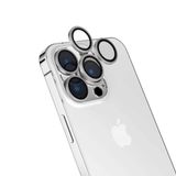PSR Aksesuar iPhone Uyumlu Parmak İzi Bırakmayan Anti-Reflective Kamera Lens Koruyucu - Ultra İnce, Tam Kaplama (Gümüş, iPhone 15 Pro)