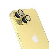 PSR Aksesuar iPhone Uyumlu Parmak İzi Bırakmayan Anti-Reflective Kamera Lens Koruyucu - Ultra İnce, Tam Kaplama (Sarı, iPhone 15 Plus)