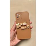 PSR aksesuar Kahverengi Candy Kahverengi Korean Silikon Telefon Kılıfı Iphone 11 ile uyumlu