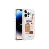 PSR aksesuar Kahverengi Mermer Desenli Zore Marbello Kılıf-Kahverengi iPhone 14 Pro Max ile uyumlu