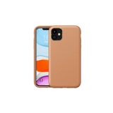 PSR aksesuar Kahverengi Zore Natura Kılıf-Kahverengi iPhone 11 ile uyumlu