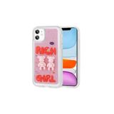 PSR aksesuar Kırmızı Kabartma Figürlü Parlak Zore Minimini Silikon Kılıf-Kırmızı iPhone 11 ile uyumlu