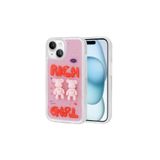 PSR aksesuar Kırmızı Kabartma Figürlü Parlak Zore Minimini Silikon Kılıf-Kırmızı iPhone 13 ile uyumlu
