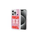 PSR aksesuar Kırmızı Kabartma Figürlü Parlak Zore Minimini Silikon Kılıf-Kırmızı iPhone 15 Pro ile uyumlu