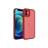 PSR aksesuar Kırmızı Kamera Korumalı Transparan Zore Post Kılıf-Kırmızı iPhone 11 ile uyumlu